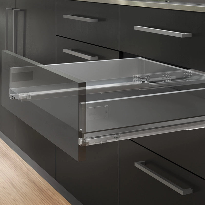 Cassetto esterno Vertex con regolazione 3D altezza 178mm, 40kg, profondità 550mm, Acciaio, Verniciato bianco