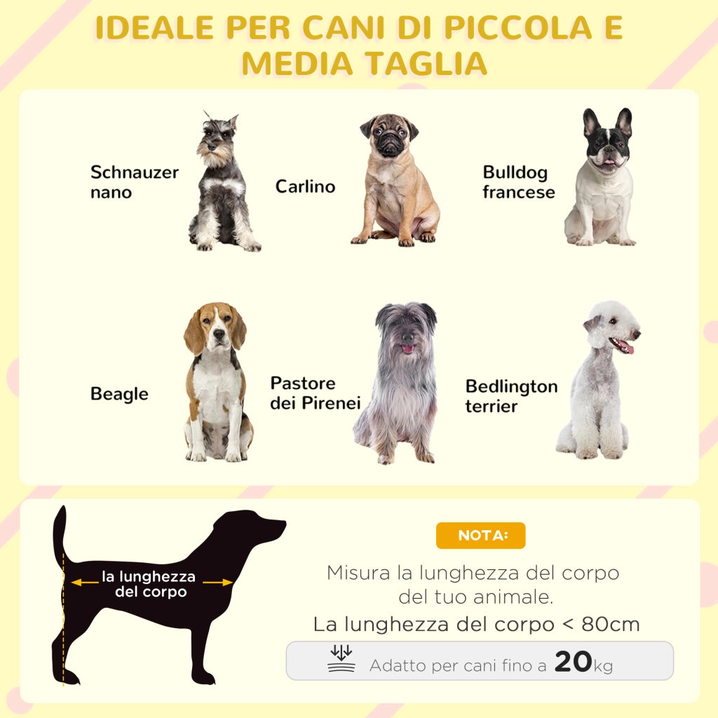 Cuccia per Cani in Legno Rialzata ¨C Xylo ¨C con Tenda e 2 Finestre, 109x79x72 cm