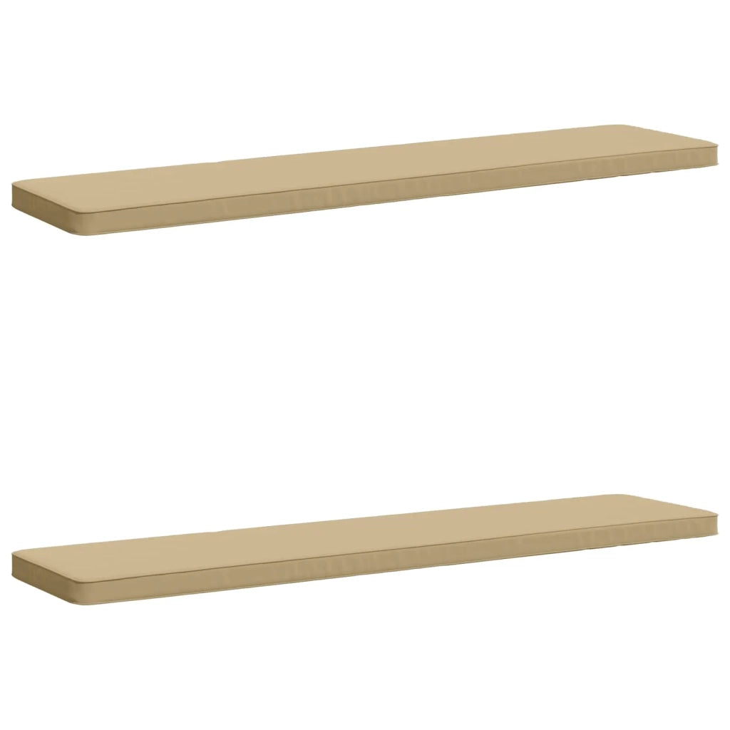 Cuscini per Panchina a 2 Pezzi VUGHT 2 pz 100% Poliestere Beige 951601