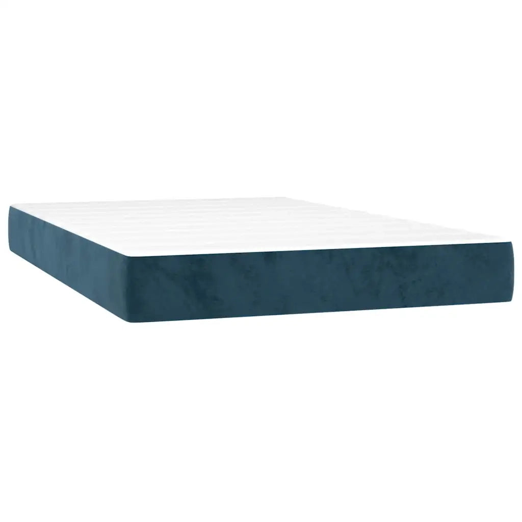Letto a Molle con Materasso e LED Blu Scuro 120x200cm 3136297