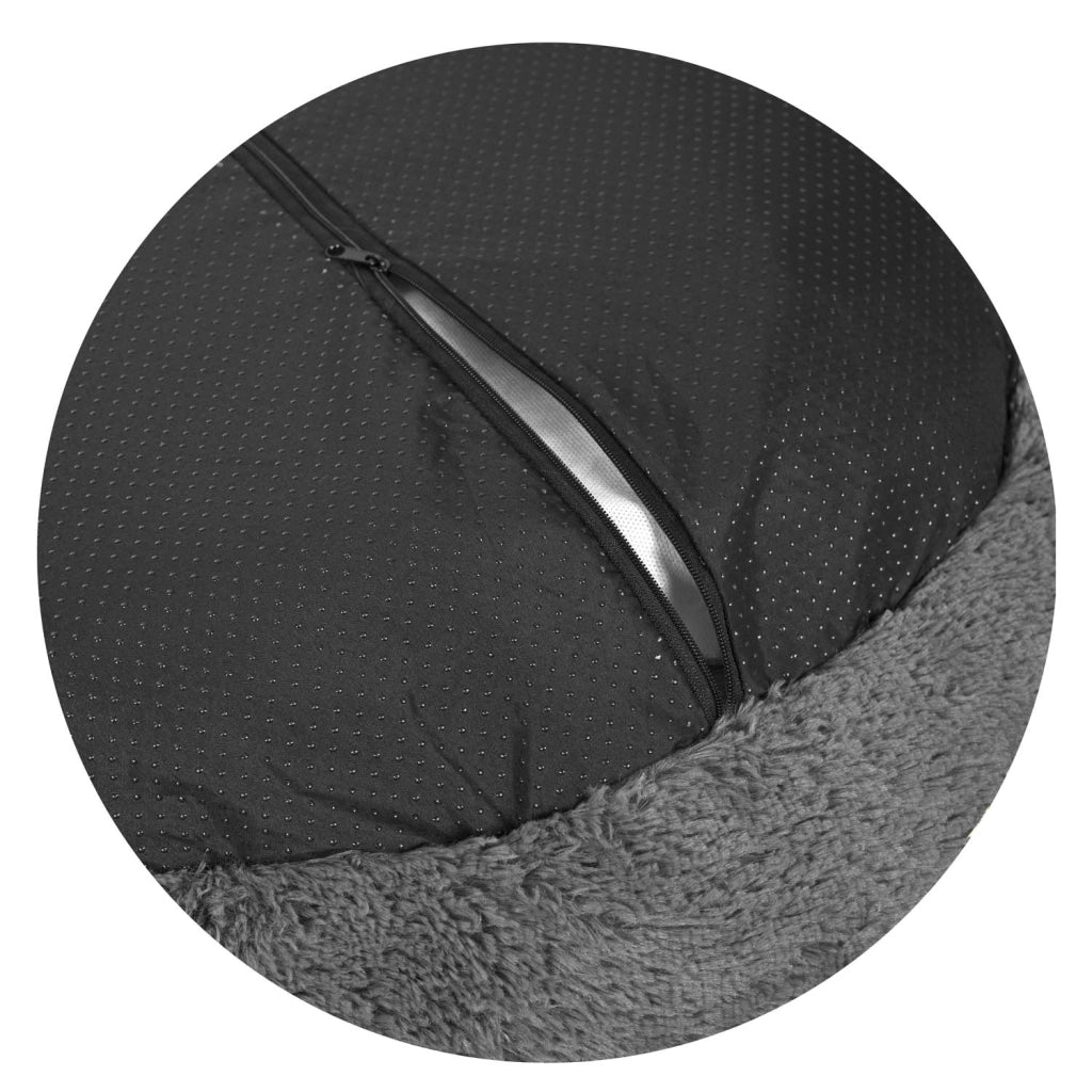 AIO FACTORY Letto per cani impermeabile Shaggy Bed grigio scuro da 80 cm