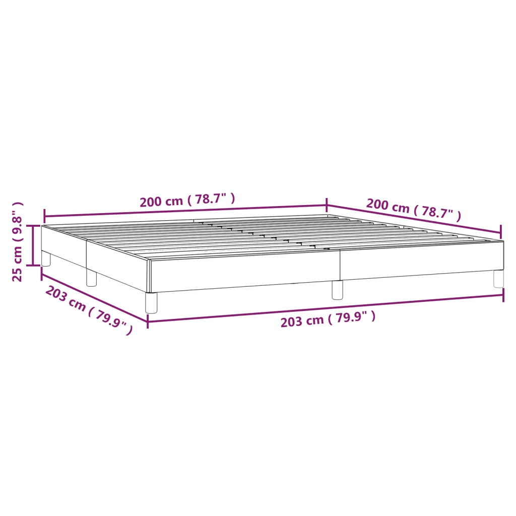 Letto matrimoniale | Letto per adulti | Giroletto senza Materasso Crema 200x200 cm in Tessuto