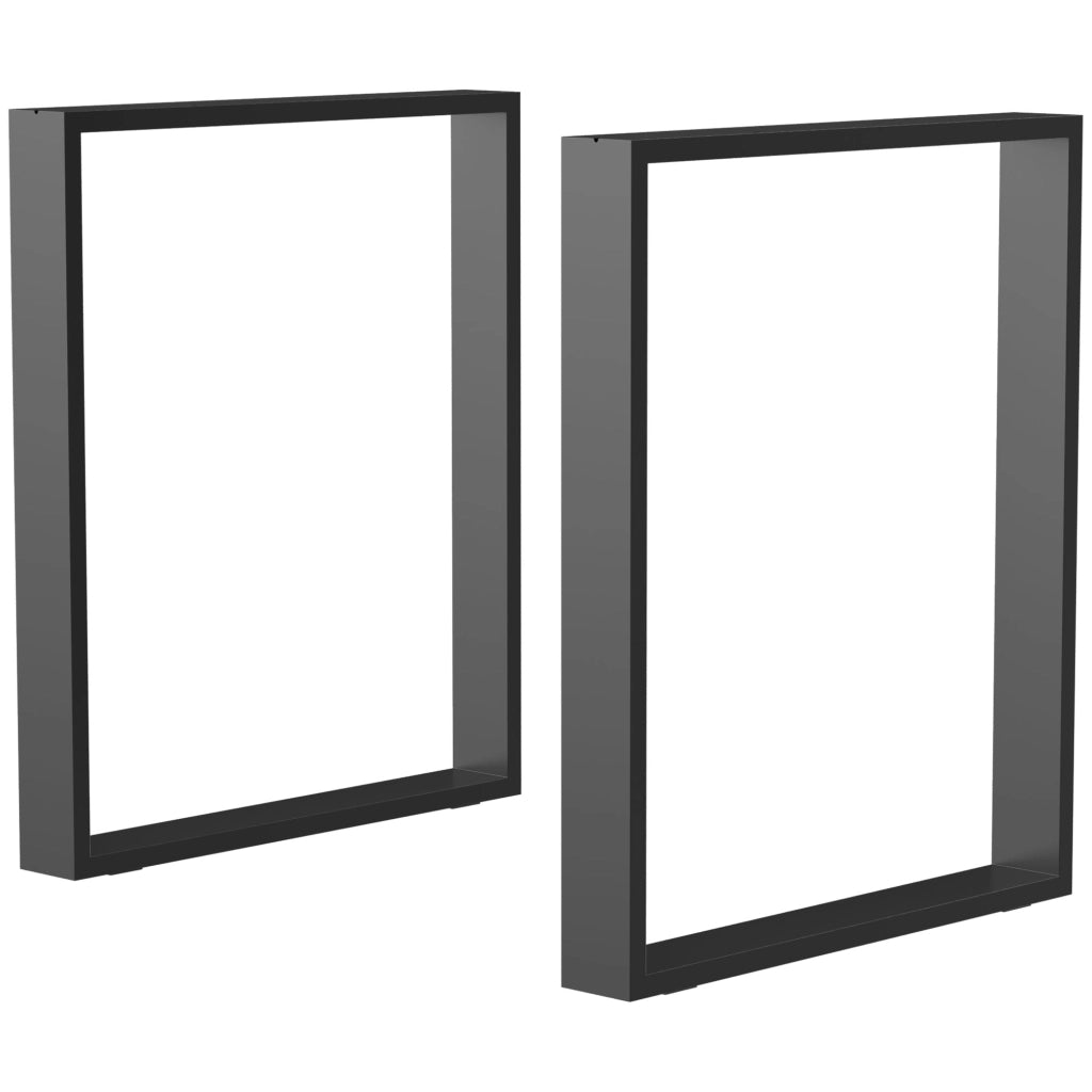 Gambe per tavolo rettangolari in acciaio nero ¨C Minimal ¨C 72 cm