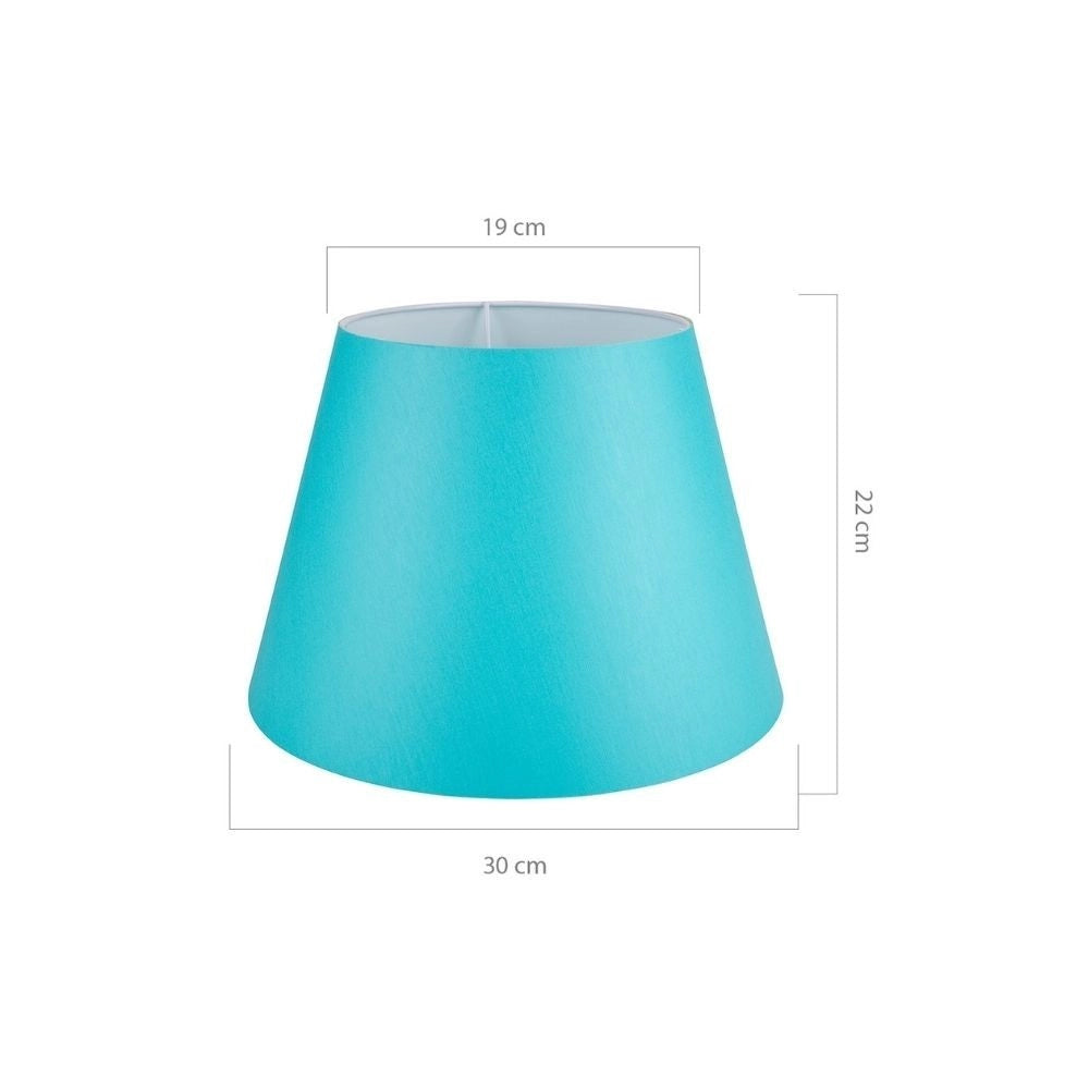 Lampada da tavolo base bianca e paralume colore turchese LAGUNAH372877