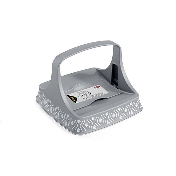Portatovaglioli da Tavola Tosca Bianco e Grigio 22 x 22 x 16,5 cm Stefanplast