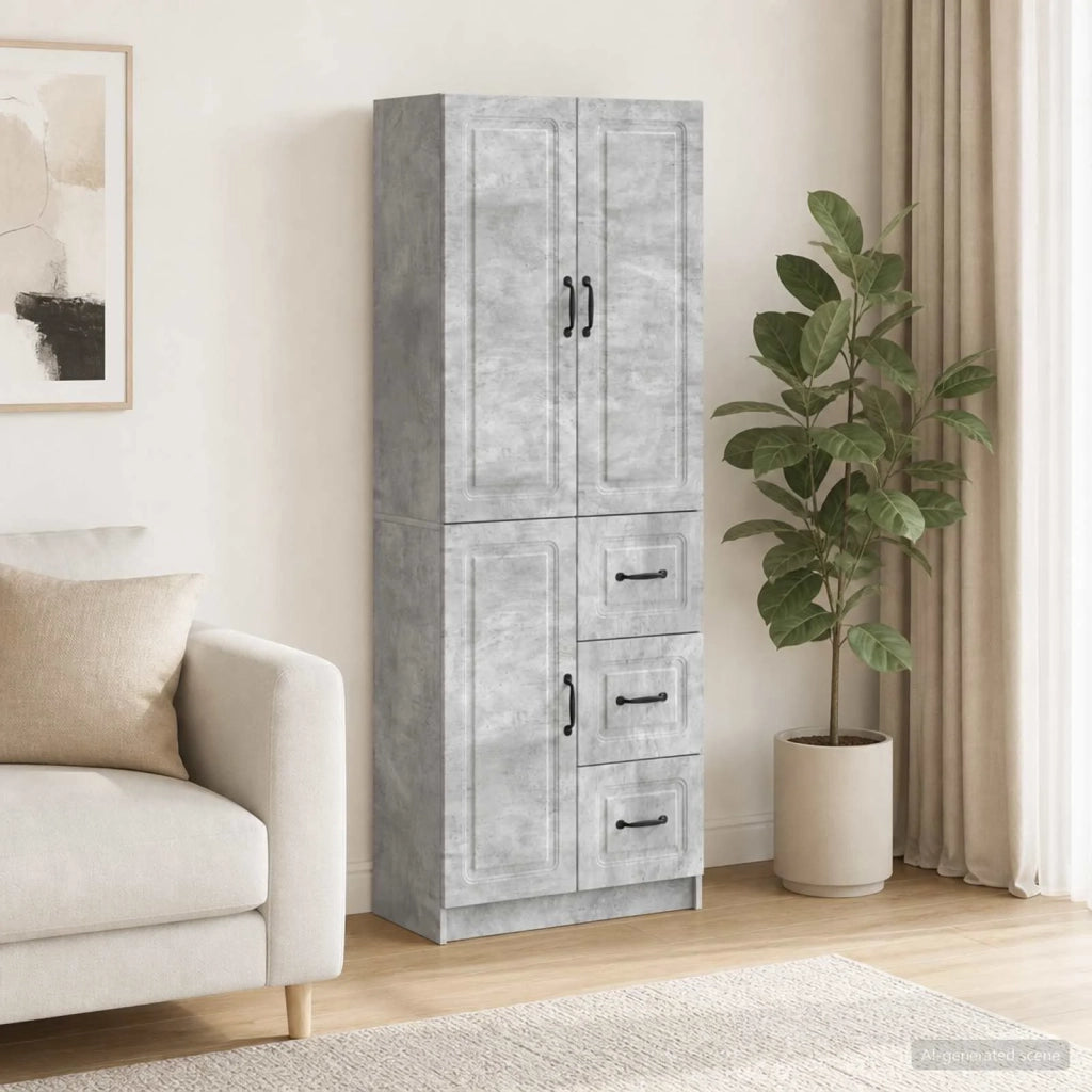 Set di armadi 2 pcs Grigio Cemento Legno ingegnerizzato 3416982