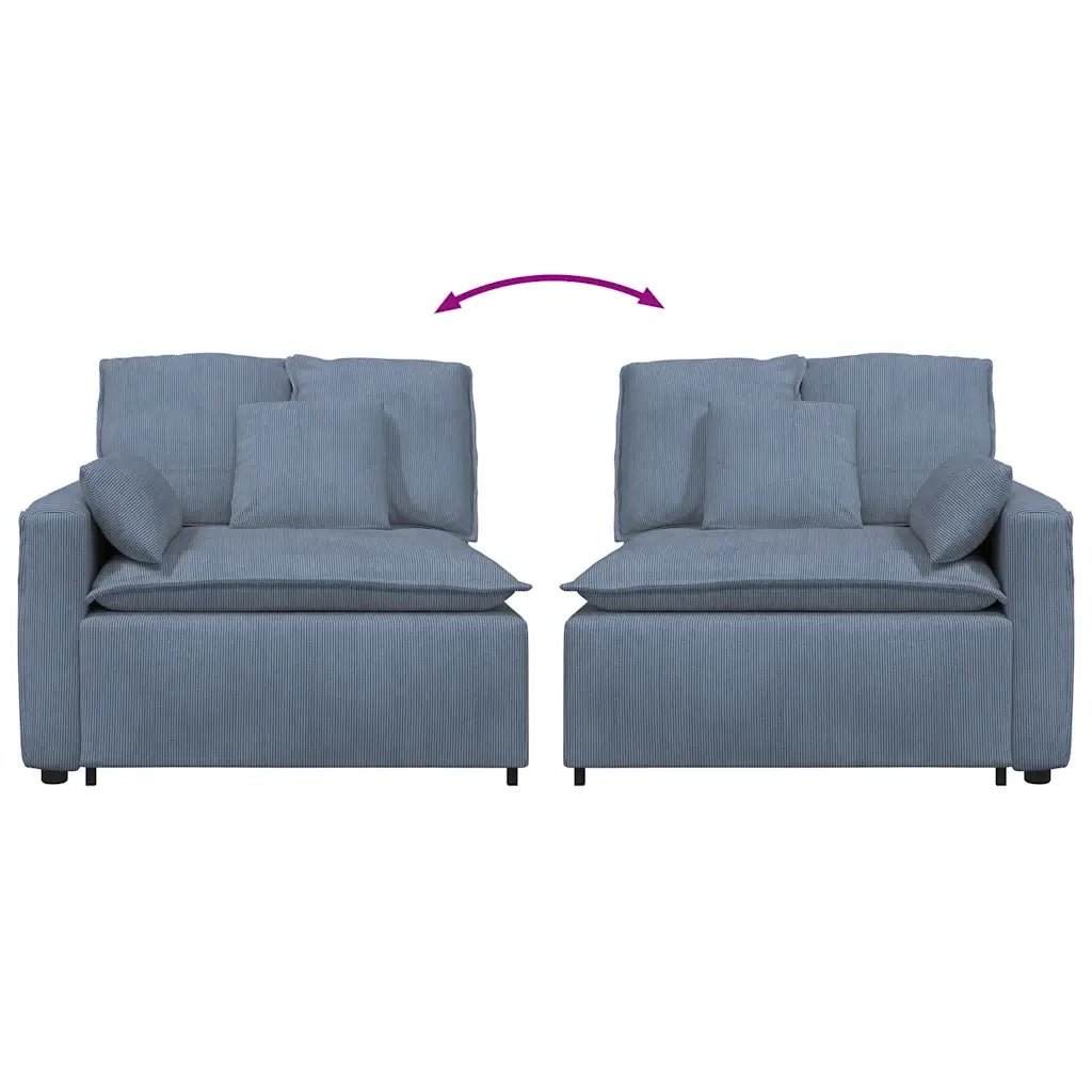 Modulo Terminale Bracciolo Divano Modulare con Cuscini-Sofa Modulare-Divanetto 100 cm 635039