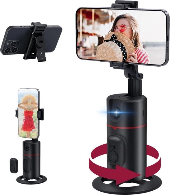 Gimbal portatile - Inclinabile - Stabilizzatore - Per smartphone - Regolabile - Nero