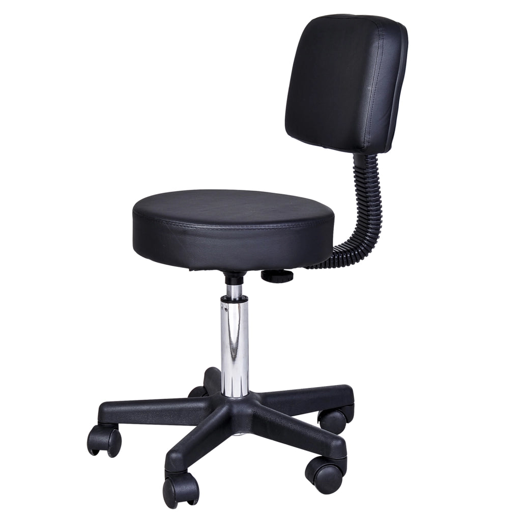 Sgabello regolabile con schienale ¨C Minimal ¨C Nero 72-84 cm