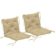 Set 2 Cuscini per Sedia ¨C Xylo ¨C Tessuto Khaki 98x50 cm con Lacci