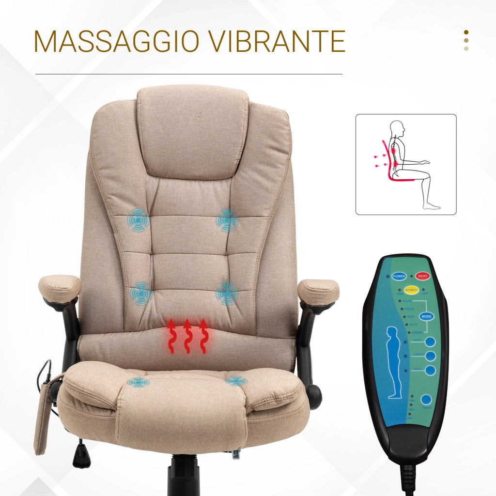 Poltrona Massaggiante Elettrica Reclinabile ¨C Minimal ¨C Beige