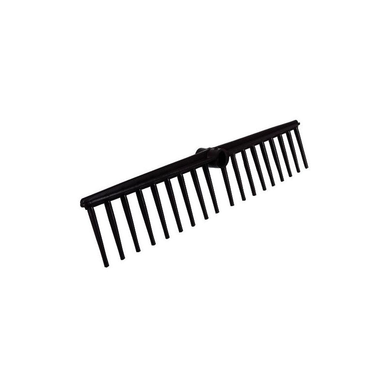 Rastrelli per fieno plastica, diritto nero, 18 denti