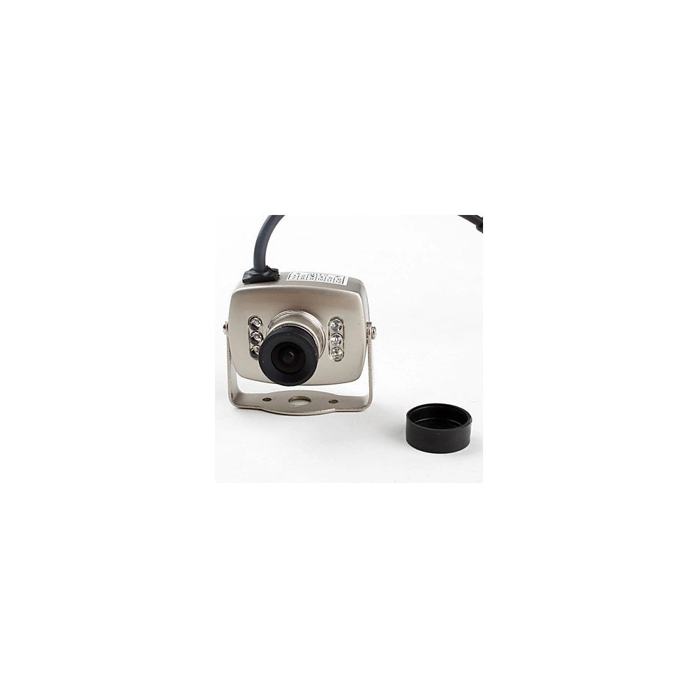 Trade Shop - Mini Micro Telecamera Camera A Colori 6 Led Ir Rca Audio Video Microfono Staffa -