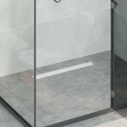 Scarico doccia 2-in-1 con sifone a 360° Argento 60 cm