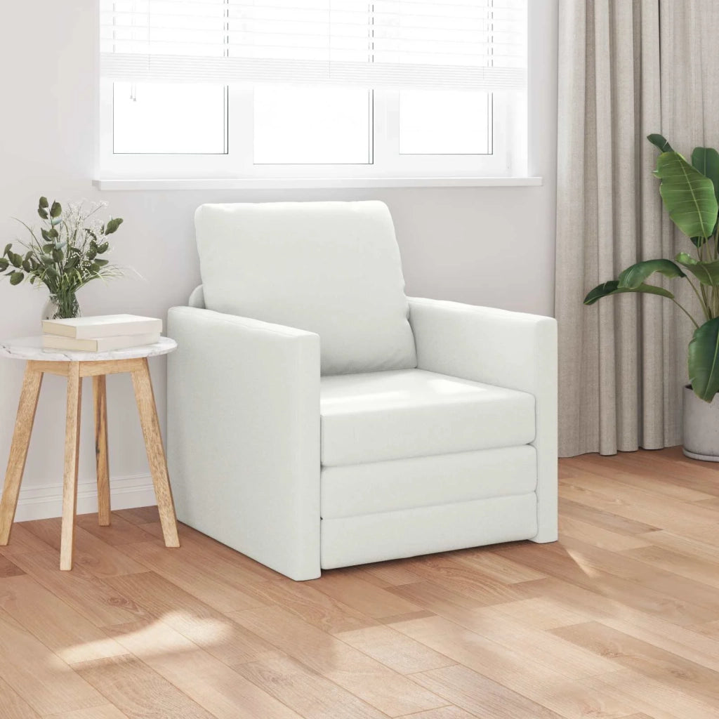 Divano letto | Sof¨¤ letto | Letto singolo 60cm Bianco Pelle Artificiale