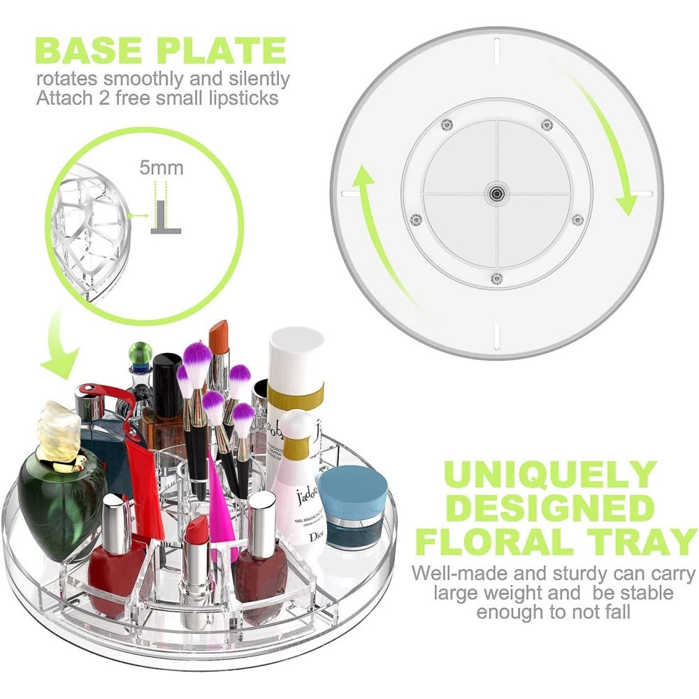 Trade Shop - Espositore Girevole Trasparente Porta Trucchi Cosmetici Organizer Smalti -