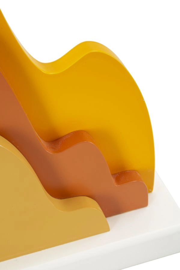 Lampada da tavolo in legno arancione cm 30x57