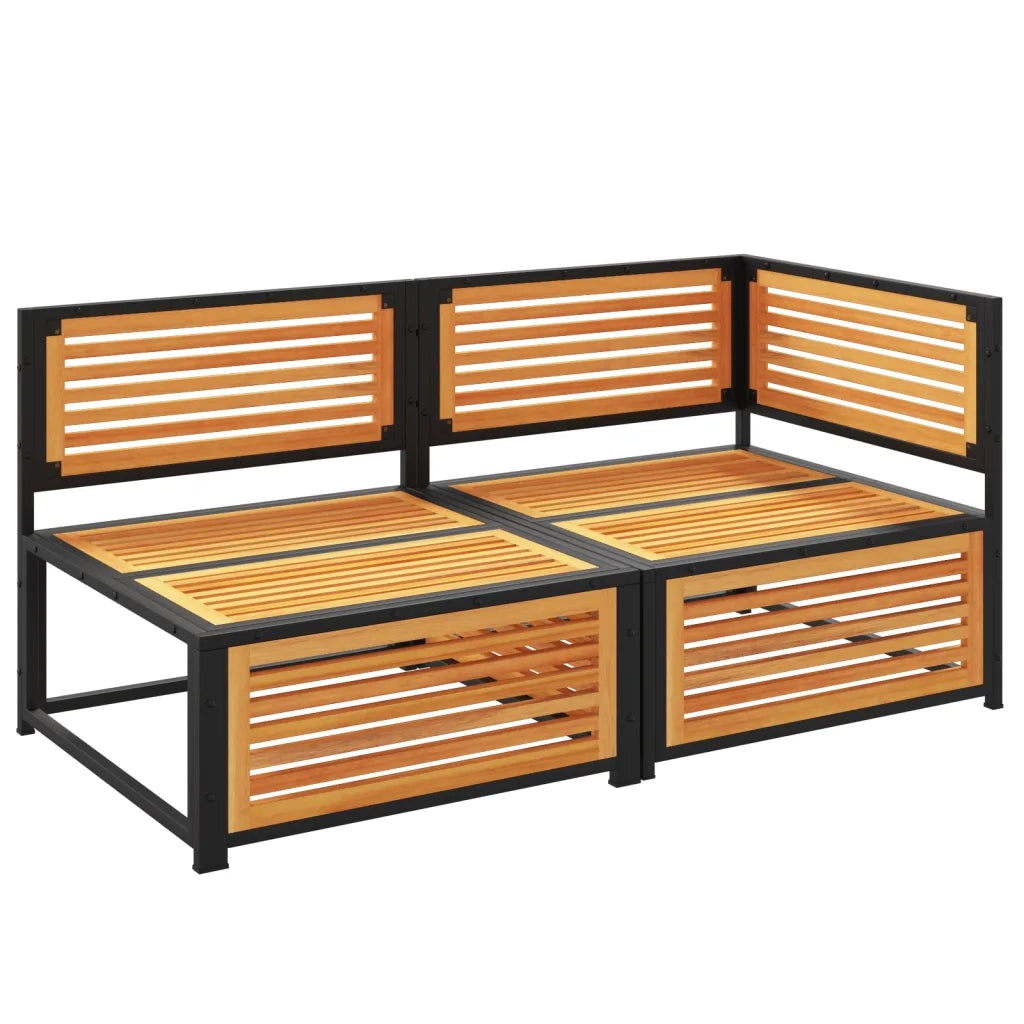 Divano da Giardino con Cuscini 2 Posti Legno Massello di Acacia 367649