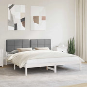 Letto con Testiera Rivestita-Struttura Letto con Testiera Nero 120 x 200 cm Pino massello 447643