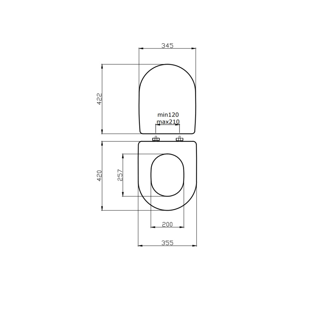 Sedile tavoletta wc esedra bianco