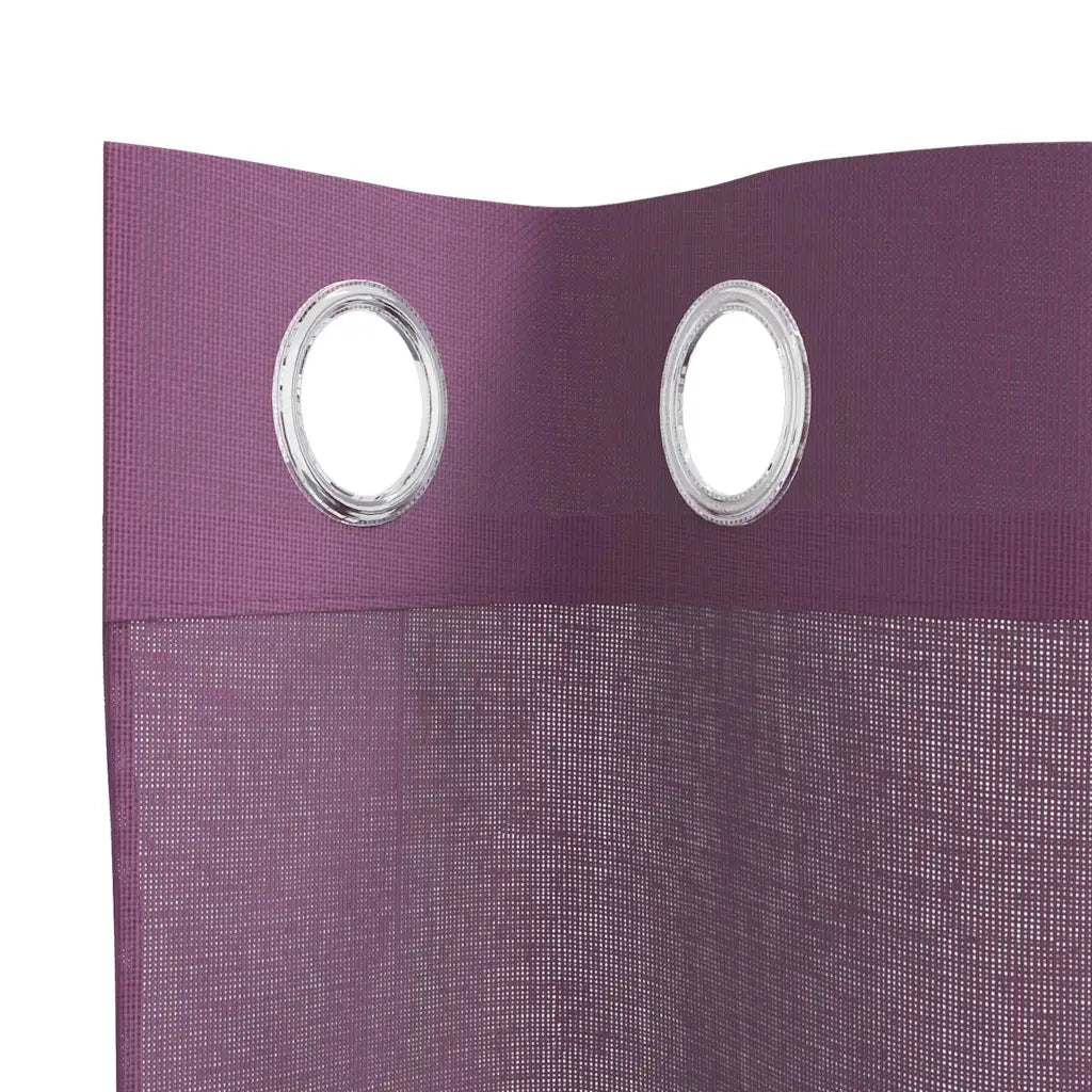 Tende in Voile con Occhielli 2 pz Viola 140x175 cm 4102102