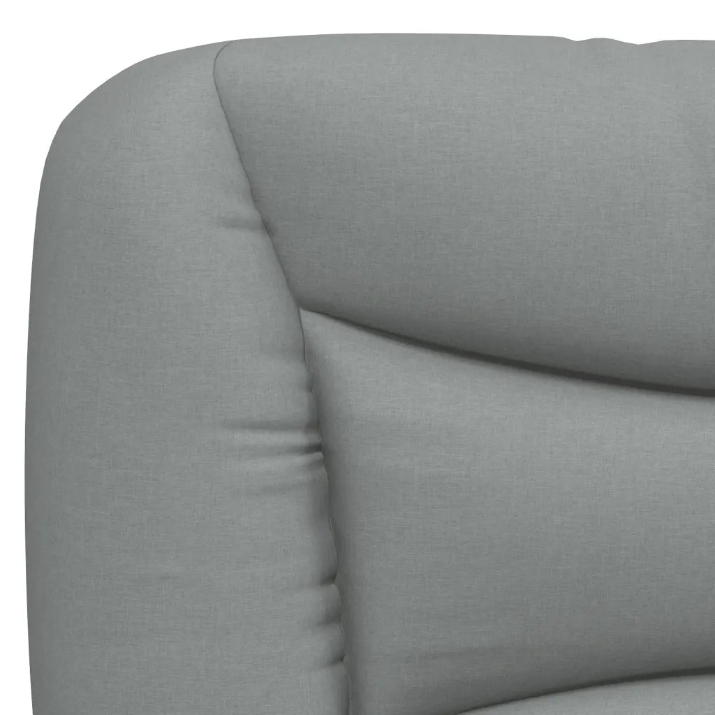 Cuscino Testiera-Cuscino per Testiera Hvar Grigio Chiaro 180 cm in Tessuto