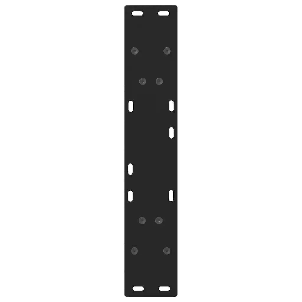 Gambe per tavolo da pranzo a forma di V 2 pz nere 60x(72-73,3) cm in acciaio 4012564