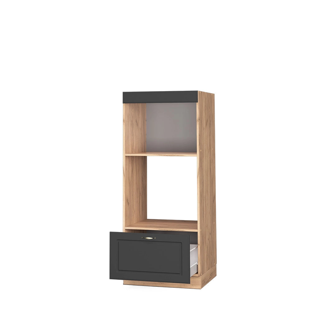 Vicco Set mobili bagno Antracite-oro 60 cm aperto