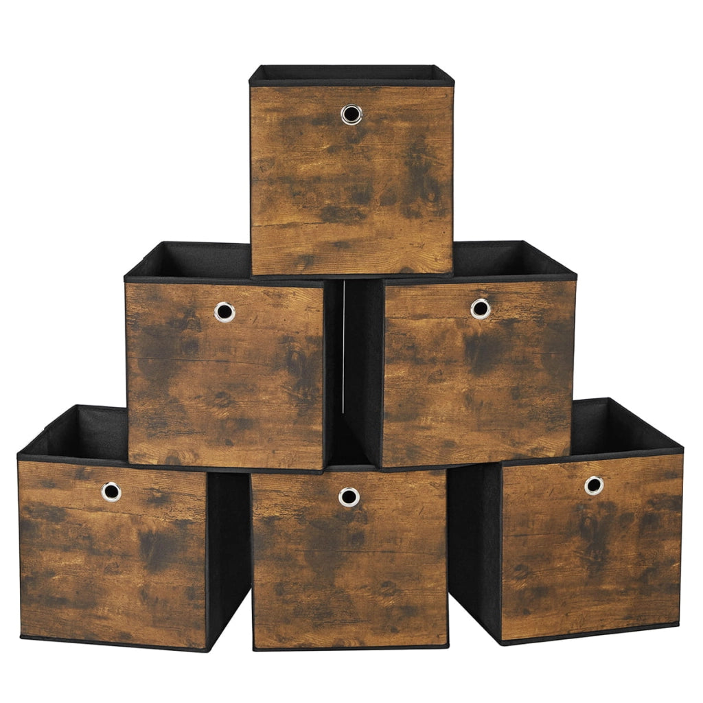 VALORA Organizer per armadi e cassetti - Marrone rustico x6 RFB102B01