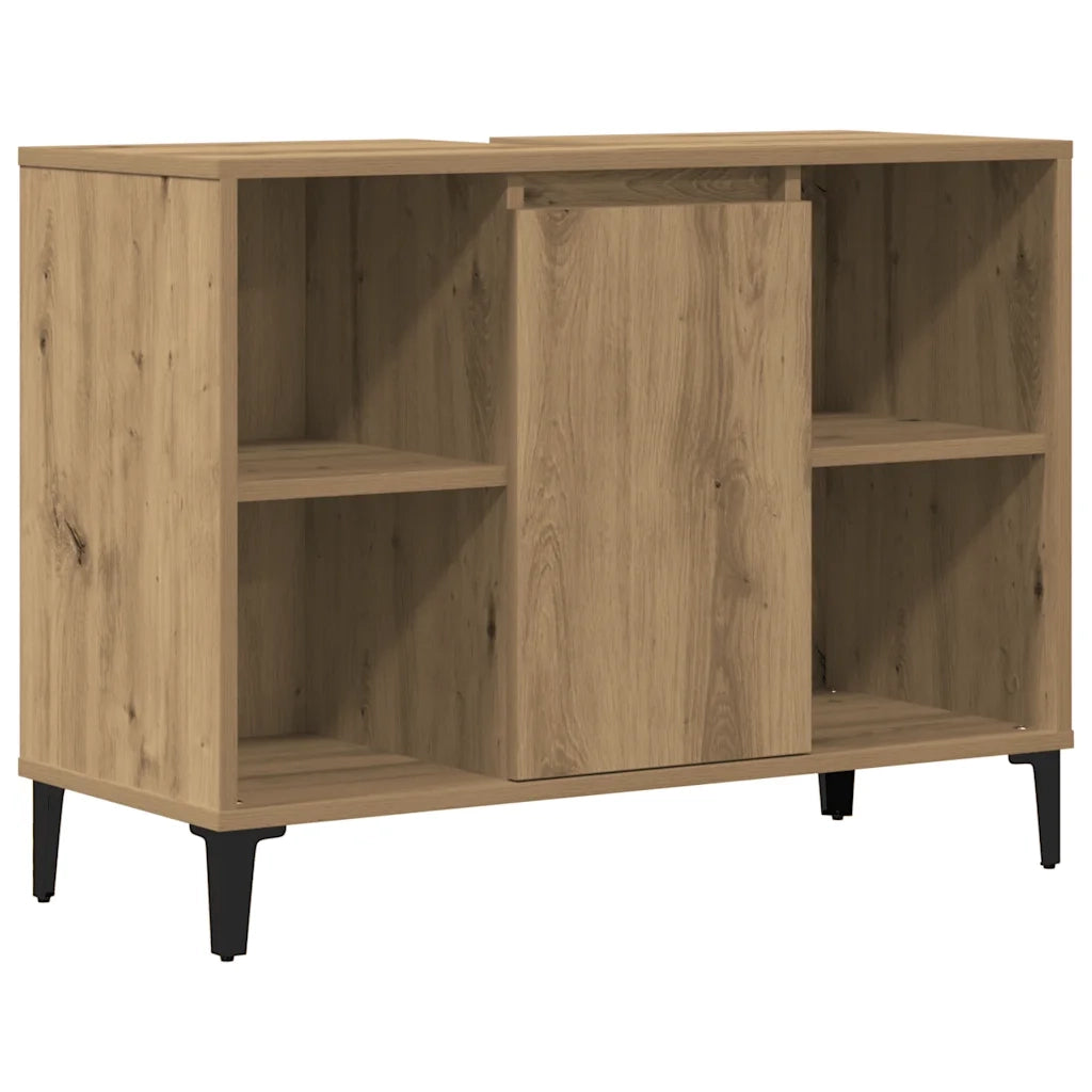 vidaXL Mobile Lavabo Rovere Artigianale 80x33x60 cm Legno Multistrato