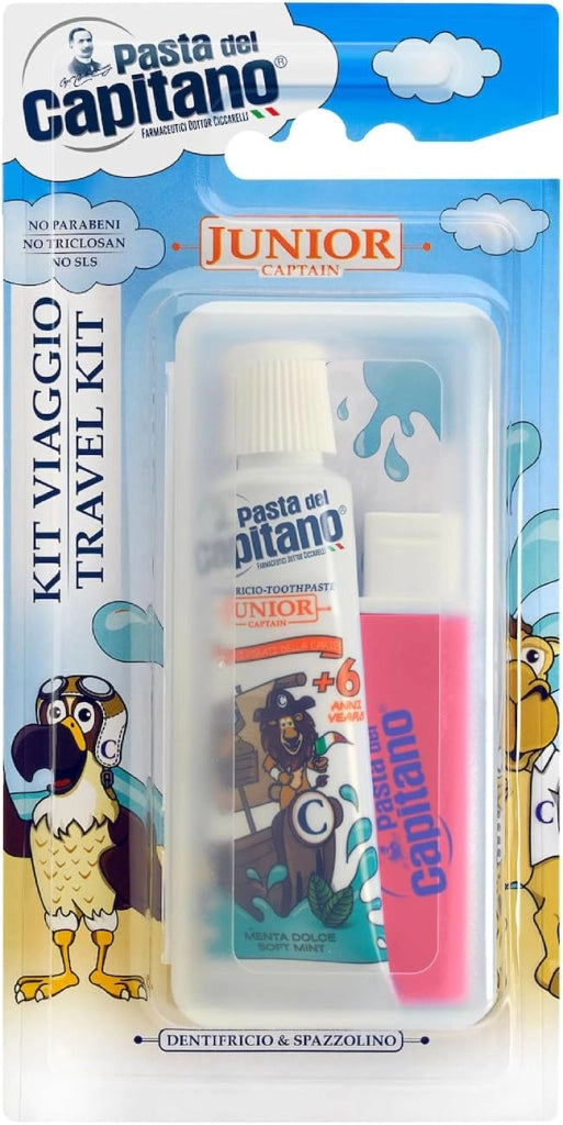 PASTA DEL CAPITANO KIT SPAZZOLINO PIEGHEVOLE E DENTIFRICIO 25 ML JUNIOR