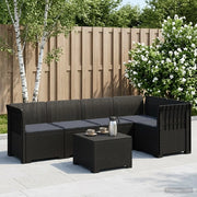 Divano da Giardino 5 Posti con Cuscini Stile Rattan PP 3444073