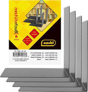 Set di sostegni per libri - nero metallico - 4 pezzi - 14 x 14 x 8,5 cm