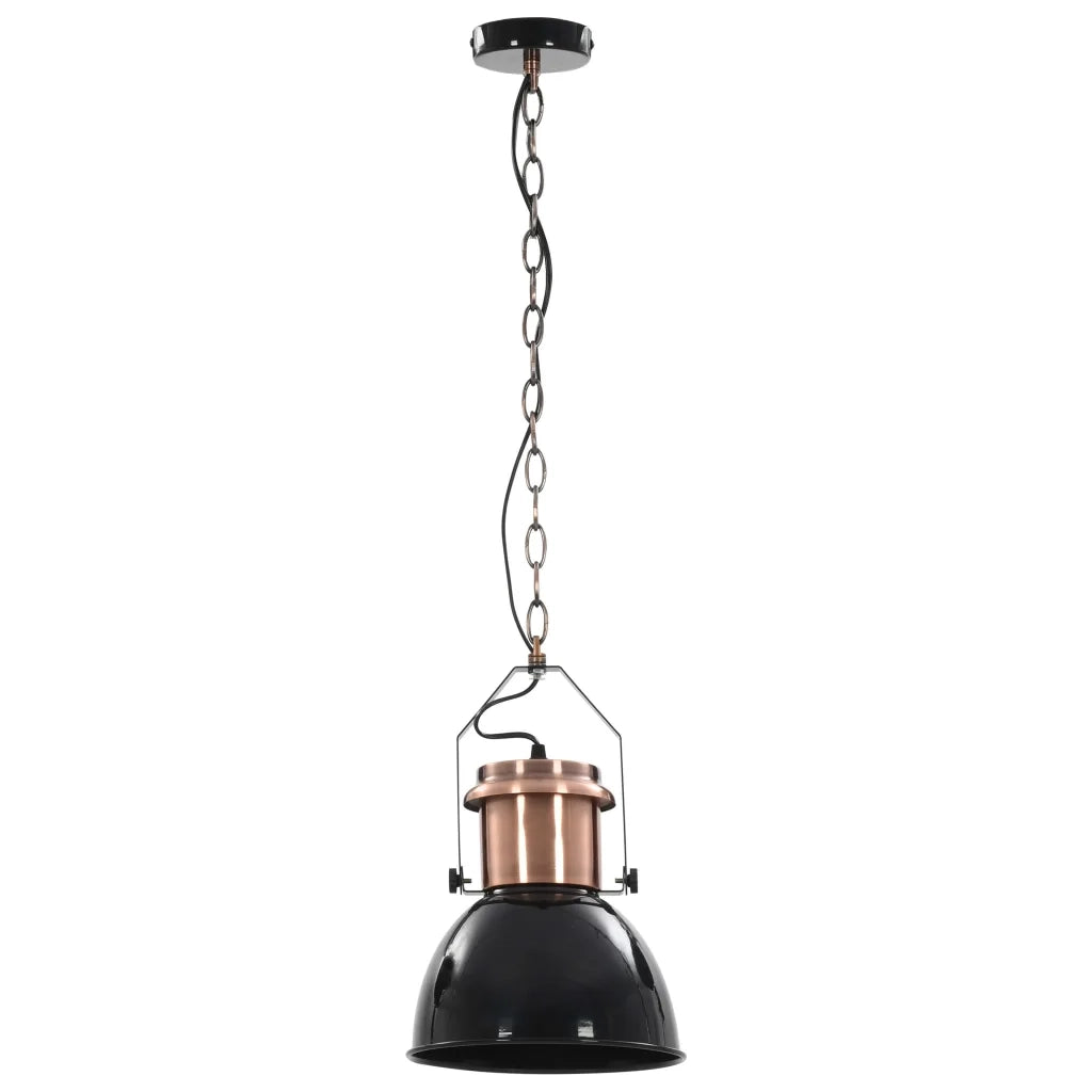 Lampade da Soffitto 2 pz Nero Tondo E27 50868