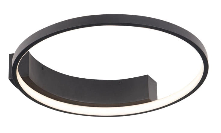 Plafoniera anello moderna nera Ø40 LED 25W Maxlight