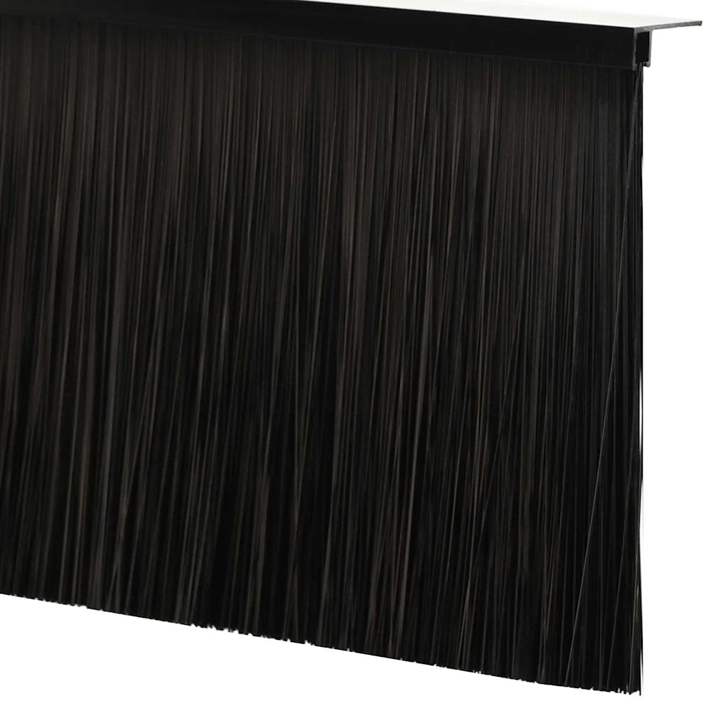 Spazzole per porte a vite 12 pcs Nero 100 cm Lega di alluminio 42019604