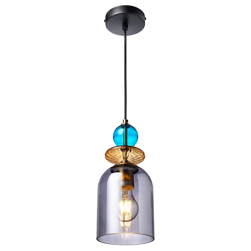 Sospensione Tropea vetro fumé E27 1 luce Light Prestige