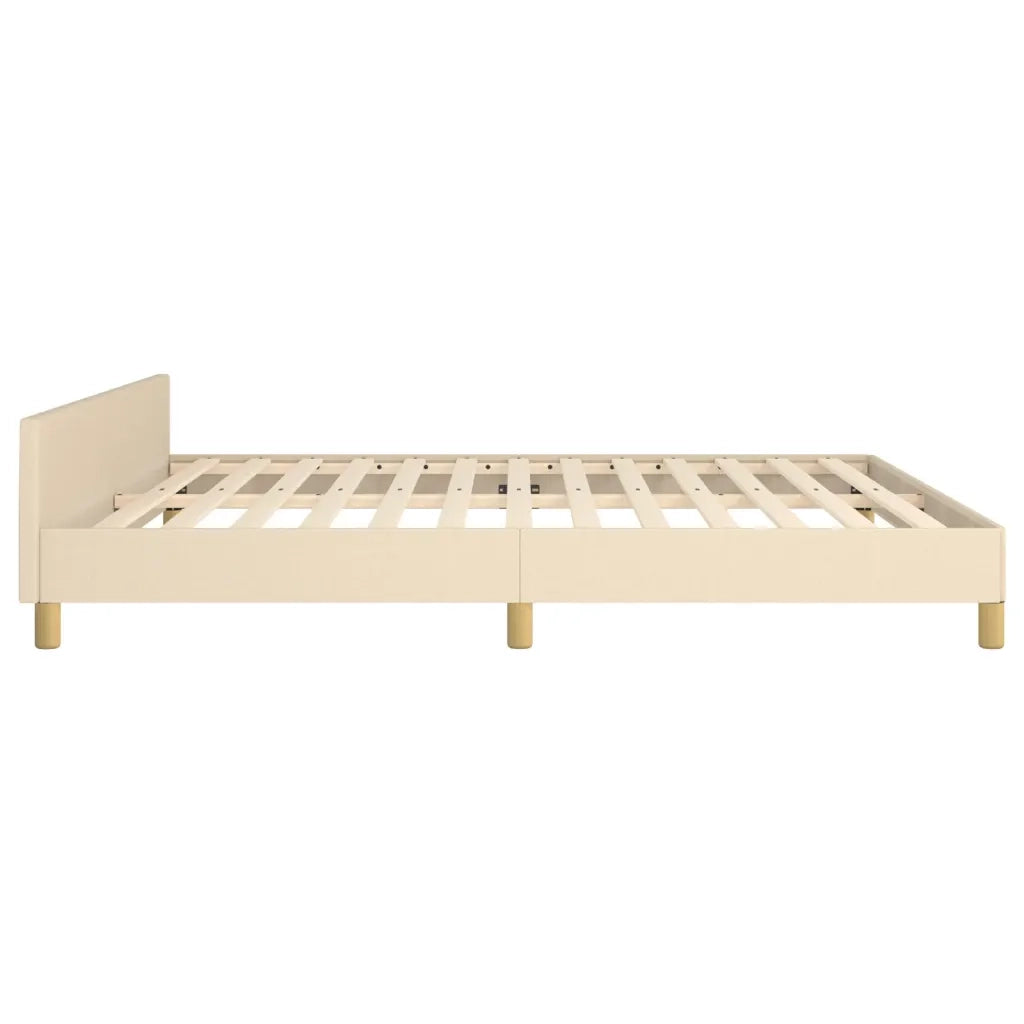 Letto matrimoniale | Letto per adulti | Giroletto senza Materasso Crema 180x200 cm in Tessuto