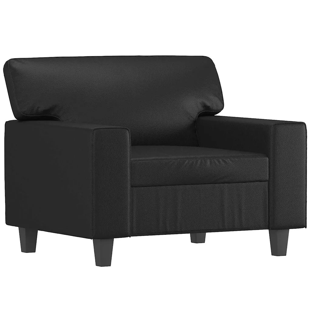 Poltrona | Sedia Relax Nera 60 cm in Similpelle