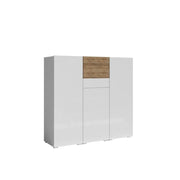 Buffet alto design RIGA bianco e rovere