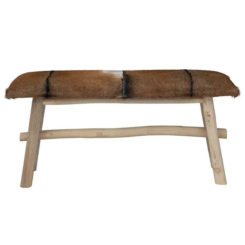 Panca in Pelle di Capra e Teak 244547