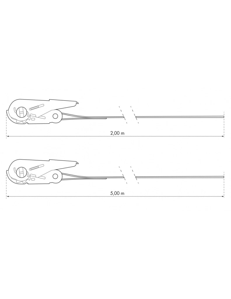 Set di 4 cinghie a cricchetto, larghezza 25 mm – THIRARD