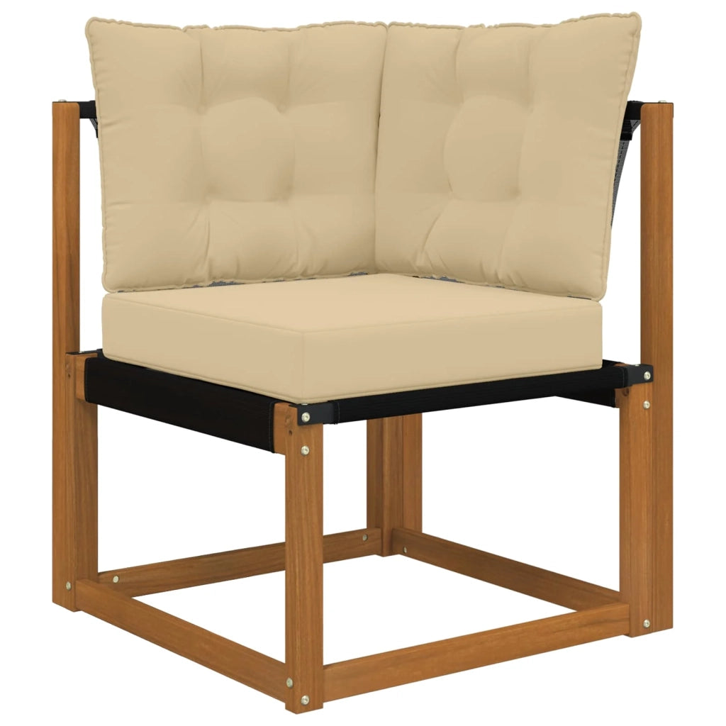 Set di divani da esterno con cuscino 6 pcs Naturale e Beige 3369000