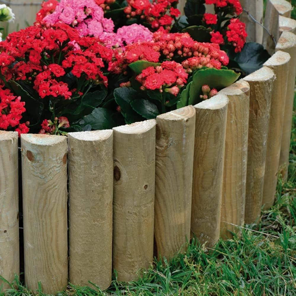 Bordura Aiuole a Vampiro in Legno Rotolo 110 x 5 x 35h