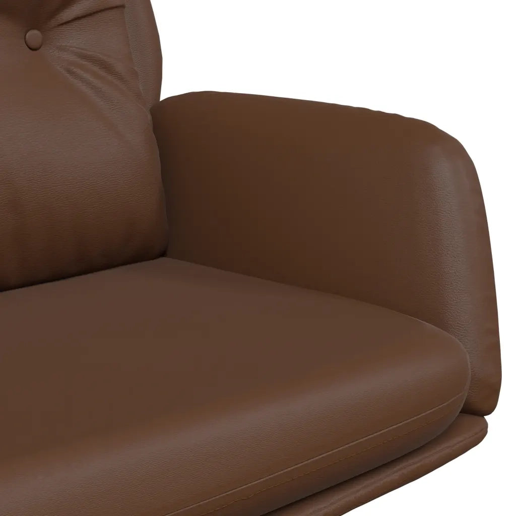 Sedia Relax Marrone in Vera Pelle 341286