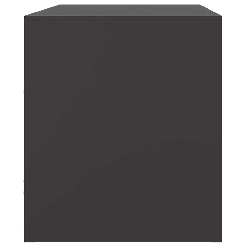 Mobile TV multimediale mensola TV credenza TV adatto per sala da pranzo soggiorno camera da letto 67 x 39 x 44 cm acciaio nero 02_0026147