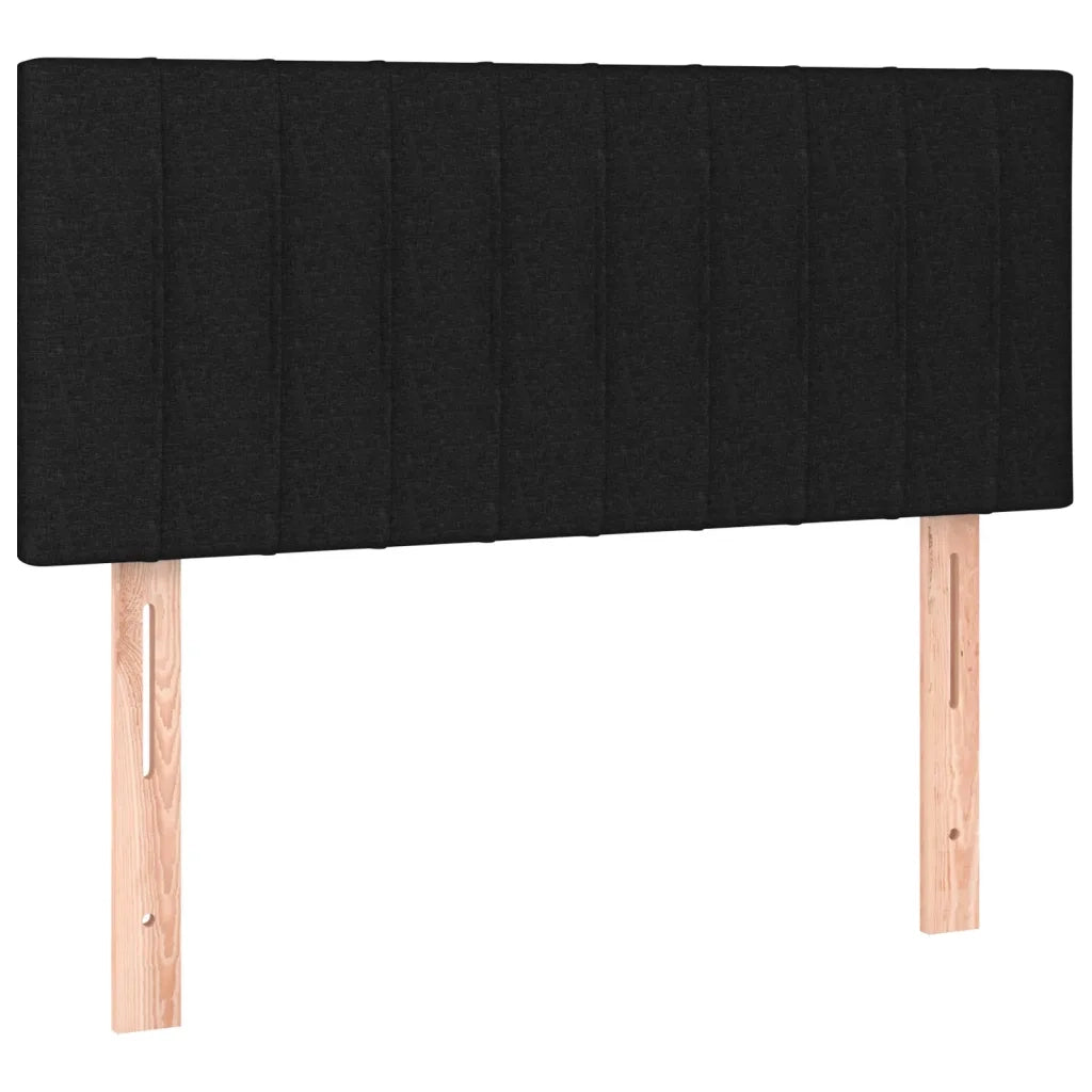 Giroletto a Molle con Materasso-Struttura Letto Nero 80x200 cm inTessuto 852782