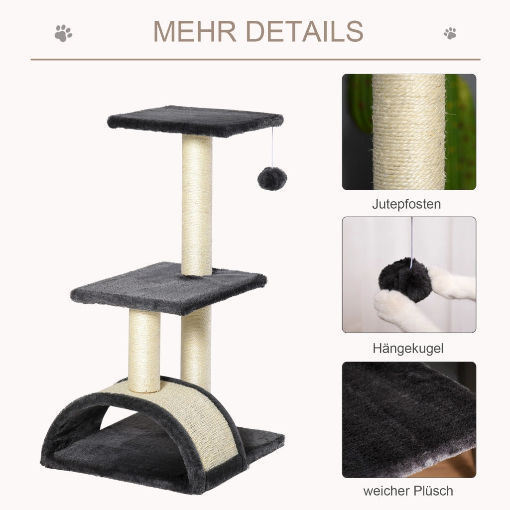 Albero tiragraffi per gatti ¨C Minimal ¨C Grigio 72 cm
