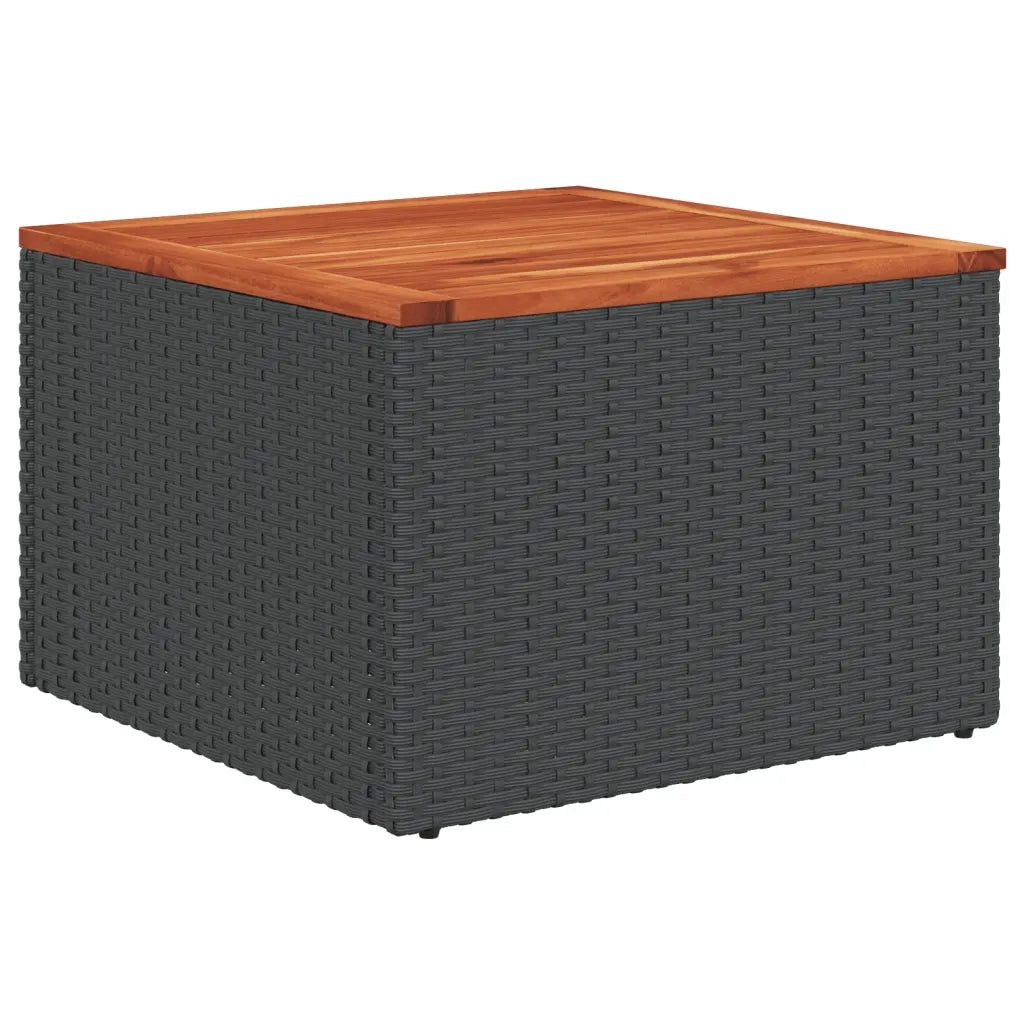 Set Divani da Giardino 4 pz | Set Salotto da Giardino con Cuscini Nero in Polyrattan