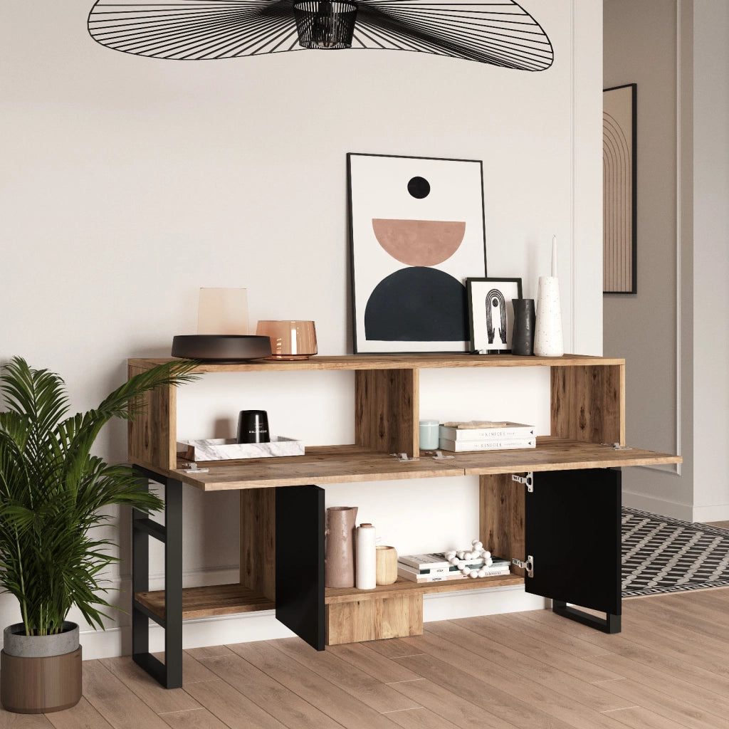 Credenza in legno "Mel" - 140 x 43 x 84 cm - Beige